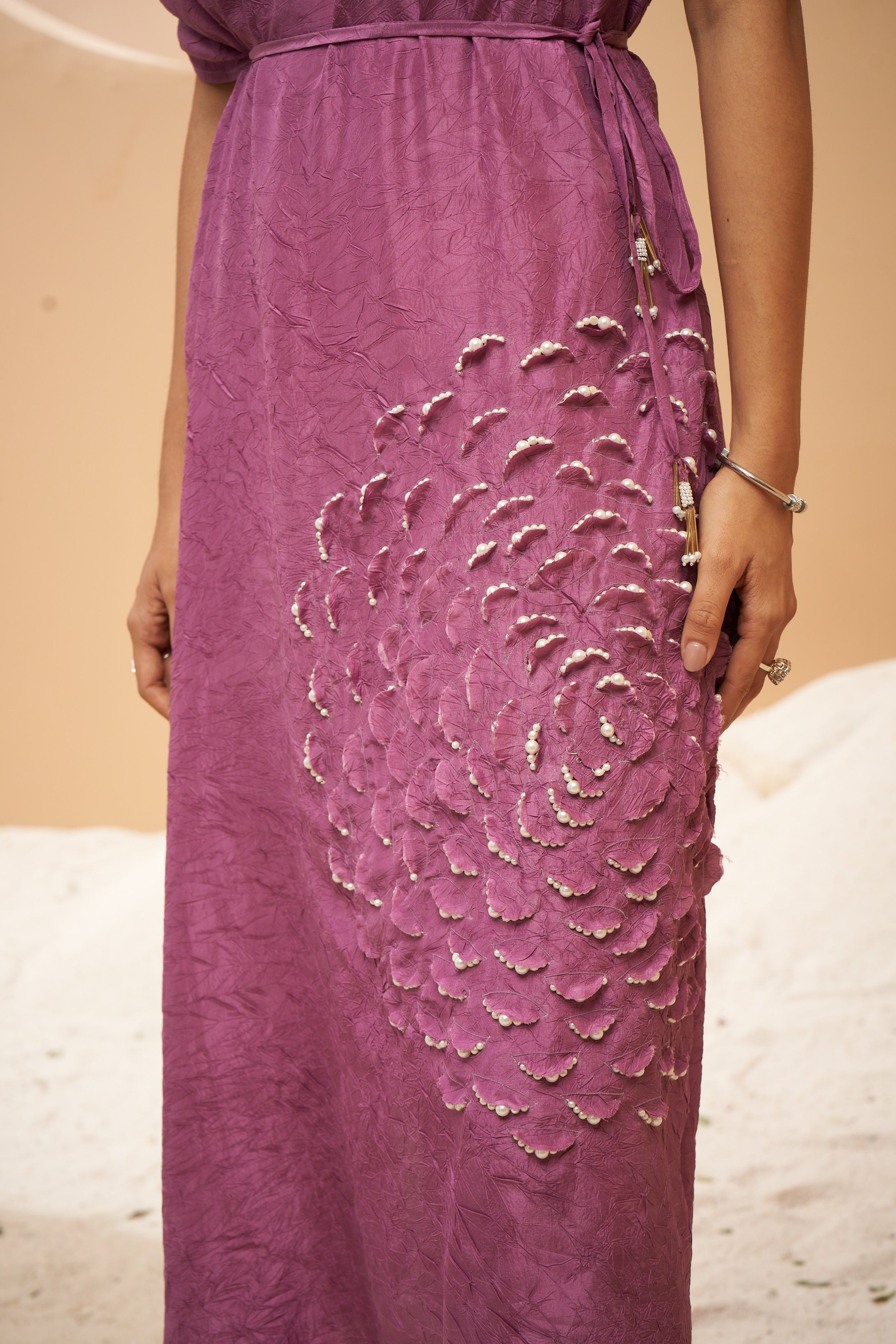 Mauve one shoulder
