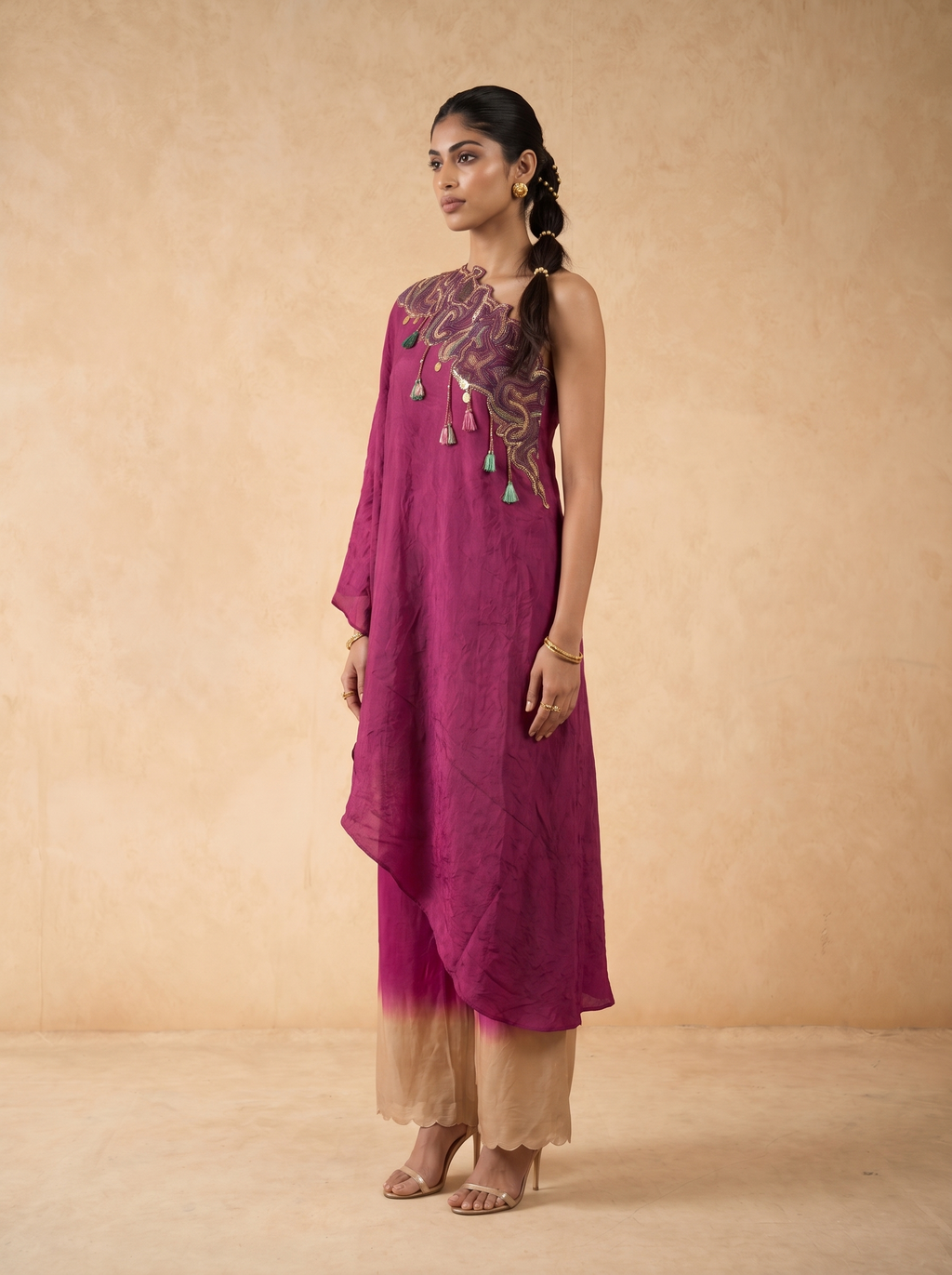 Dress with Gara Cut Pant