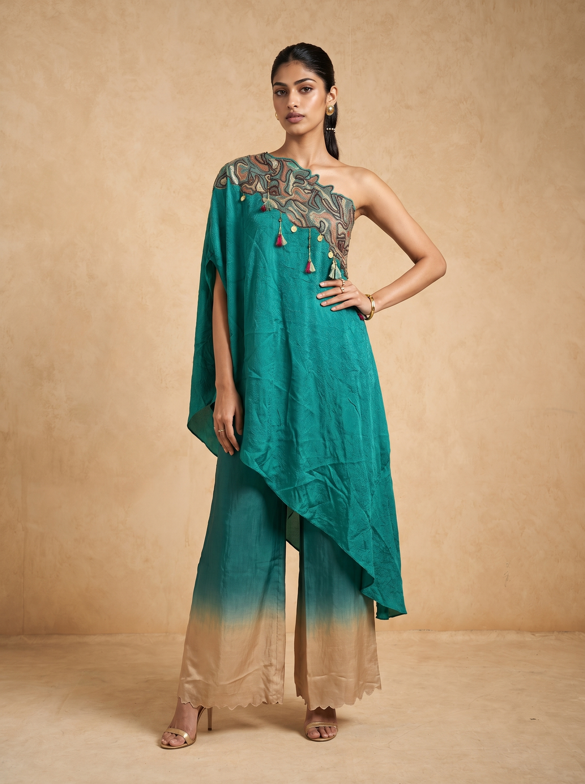 Dress with Gara Cut Pant