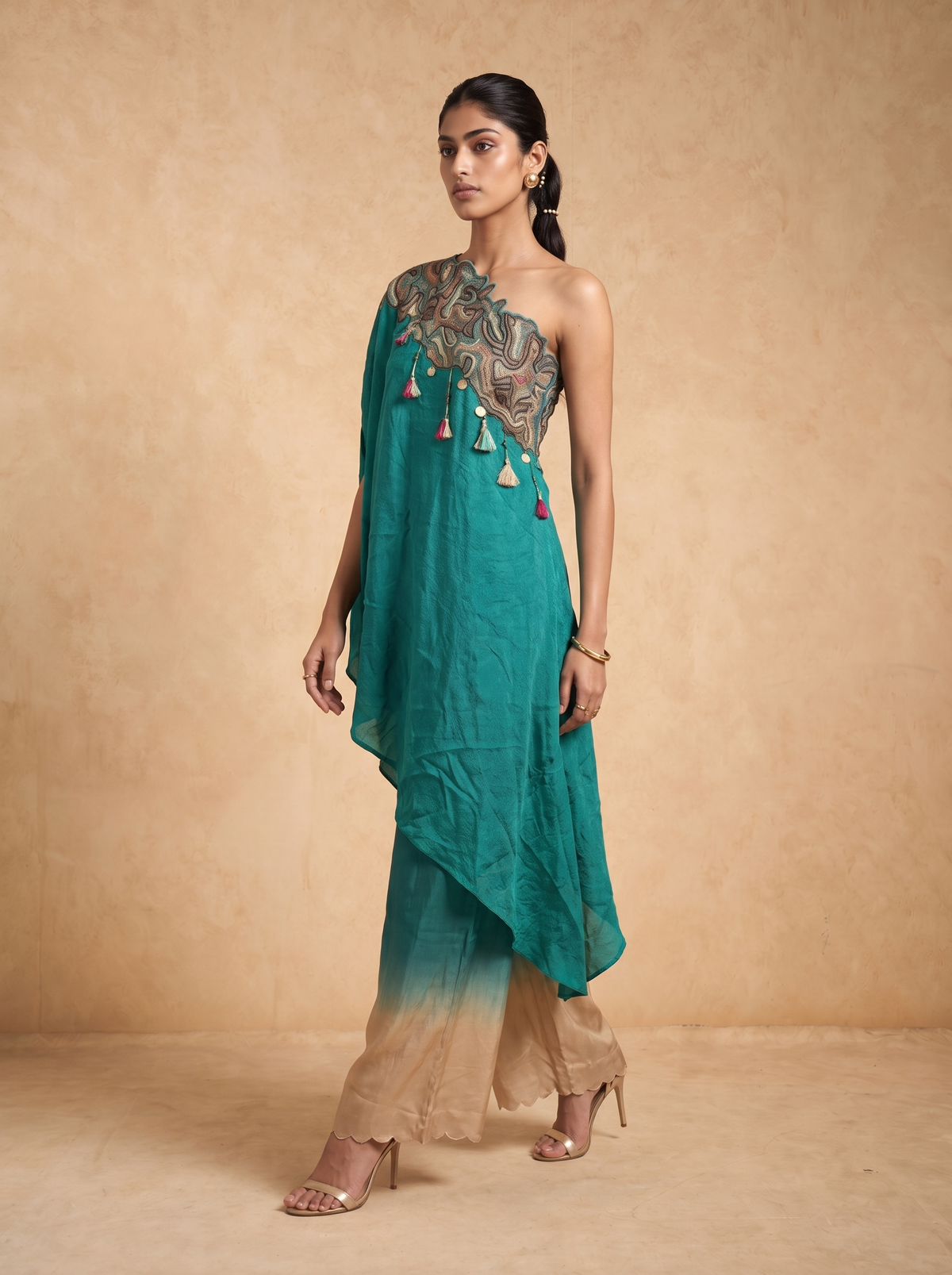 Dress with Gara Cut Pant