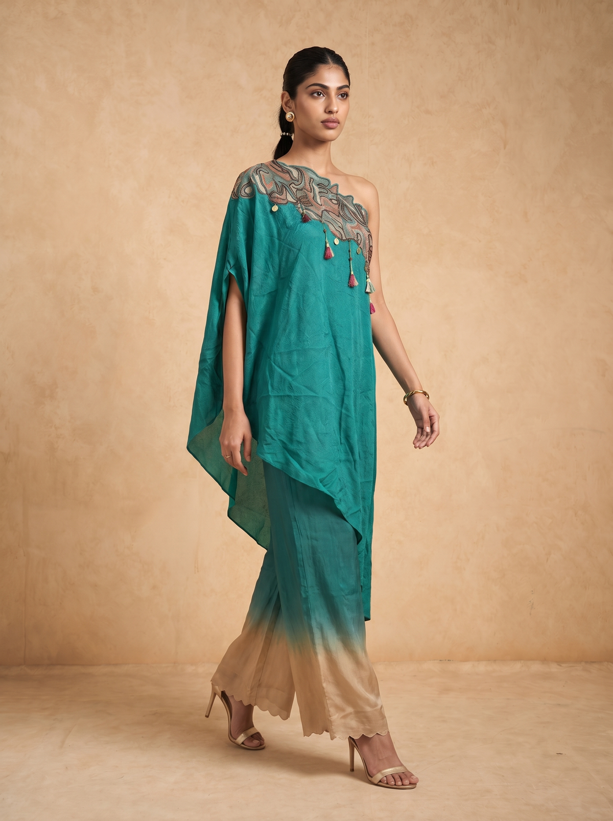 Dress with Gara Cut Pant