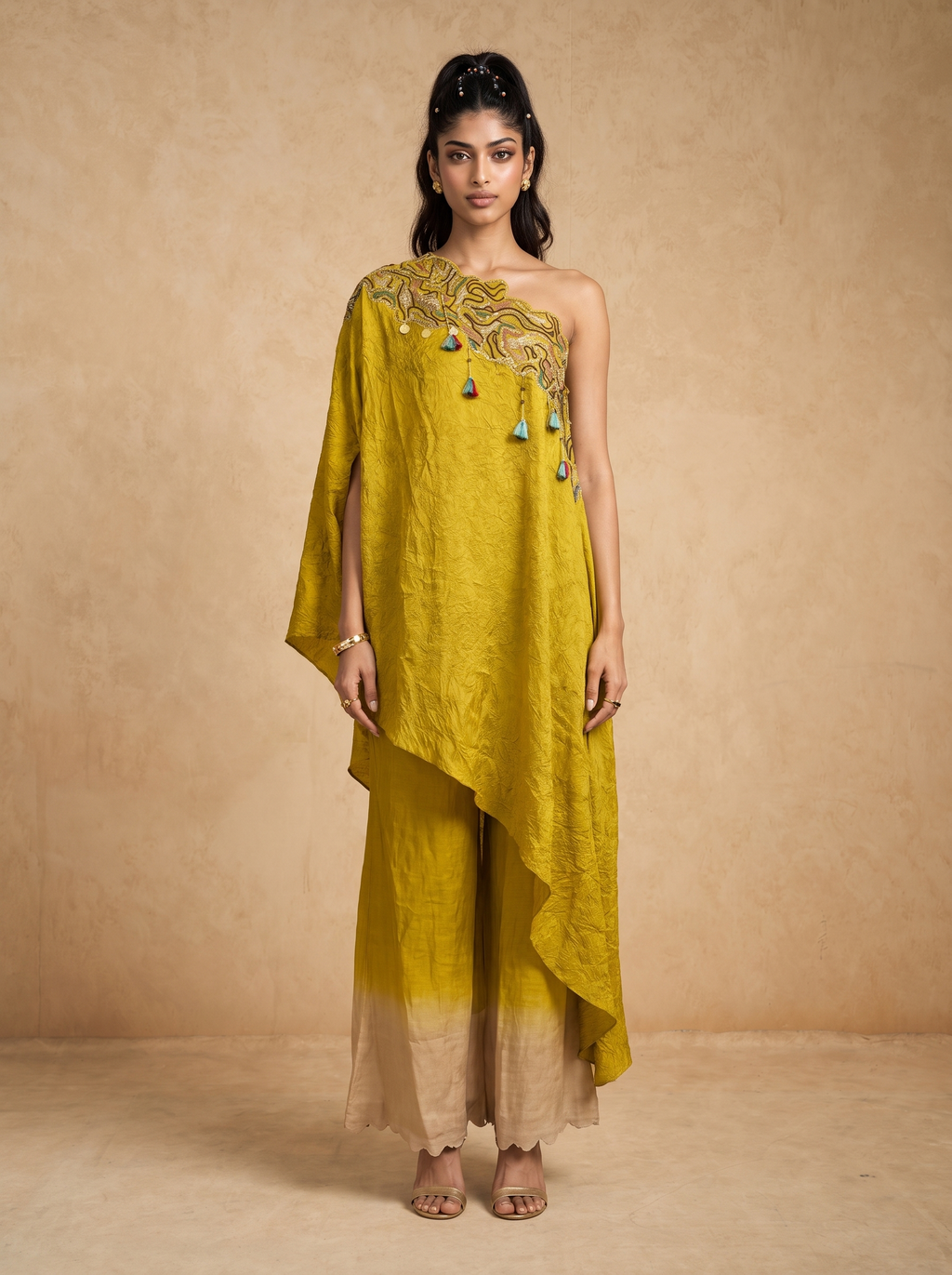 Dress with Gara Cut Pant