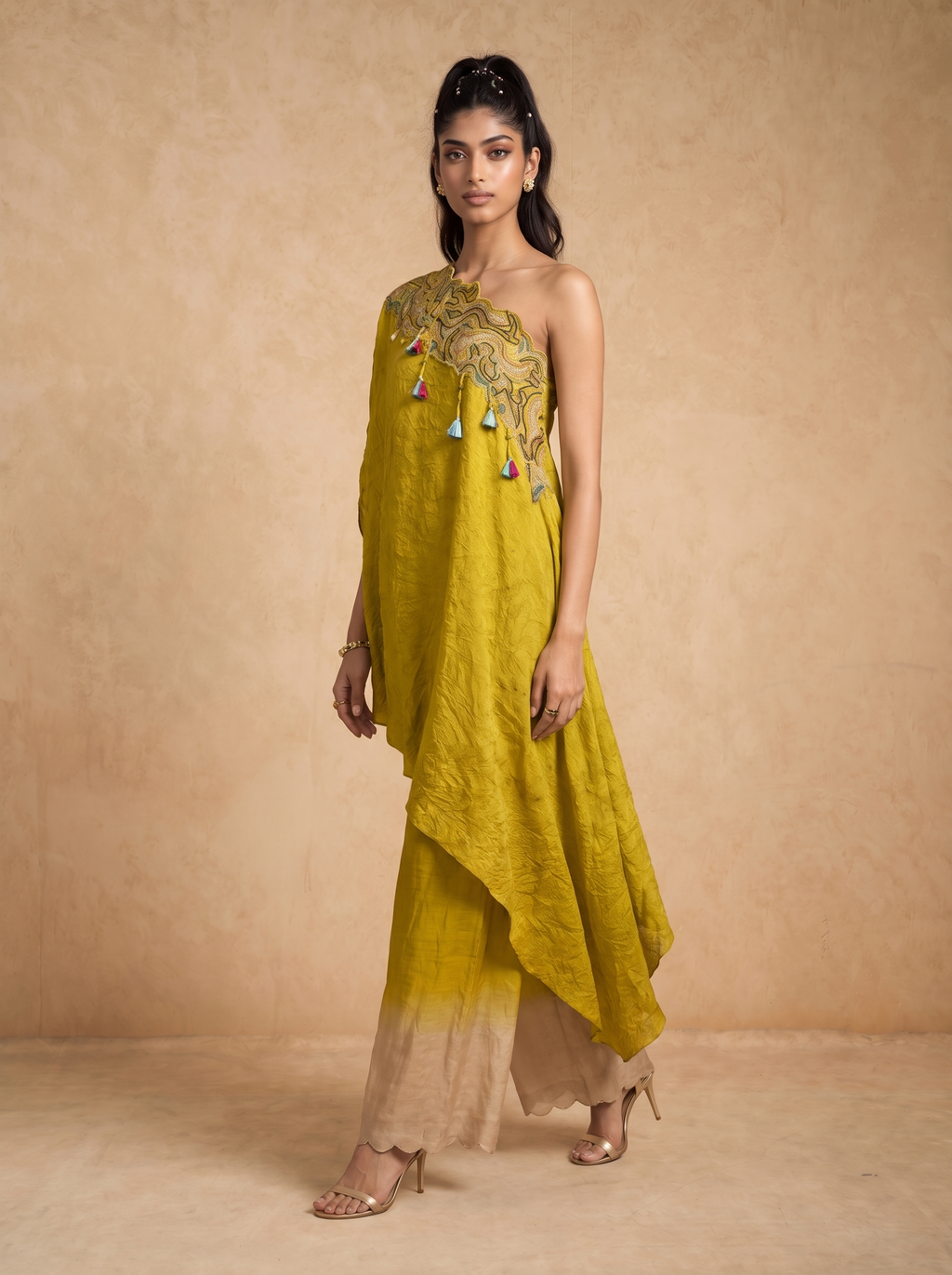 Dress with Gara Cut Pant