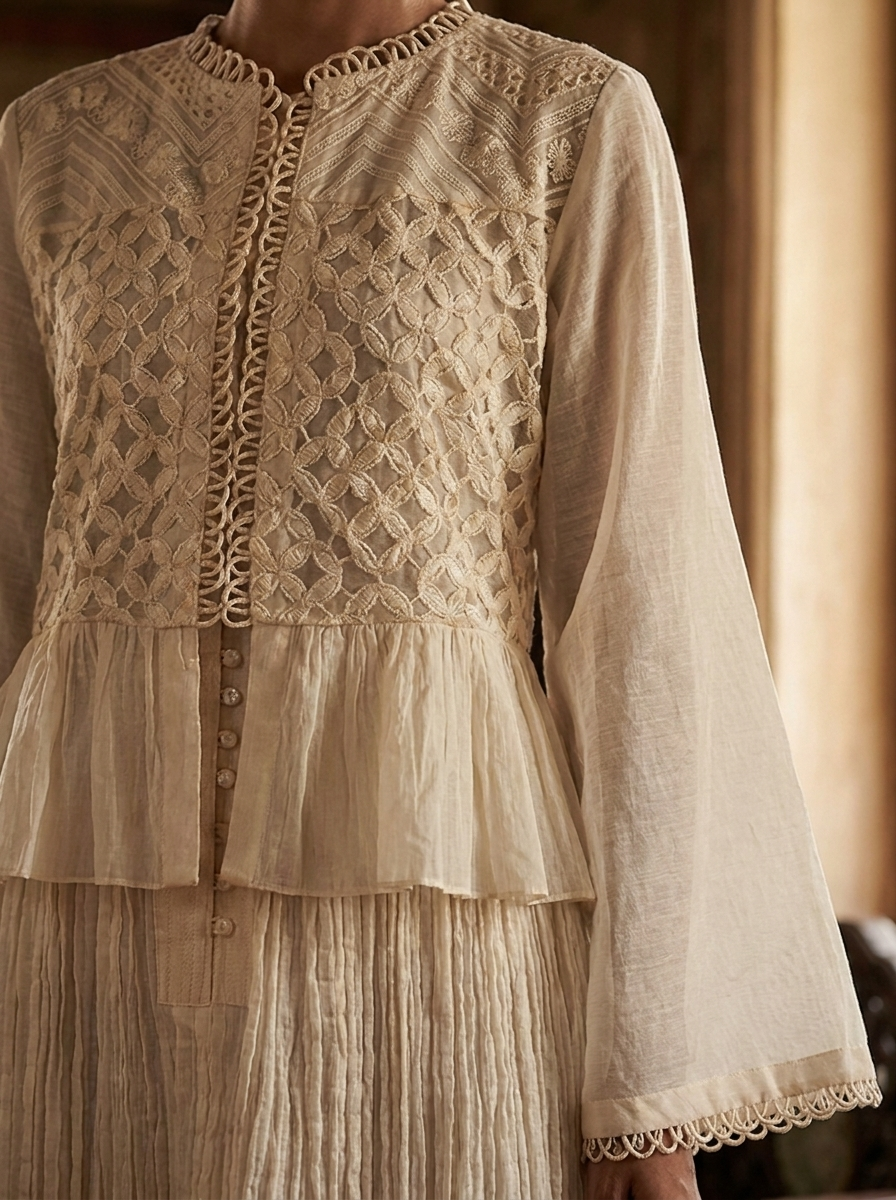 LONG DRESS WITH PEPLUM