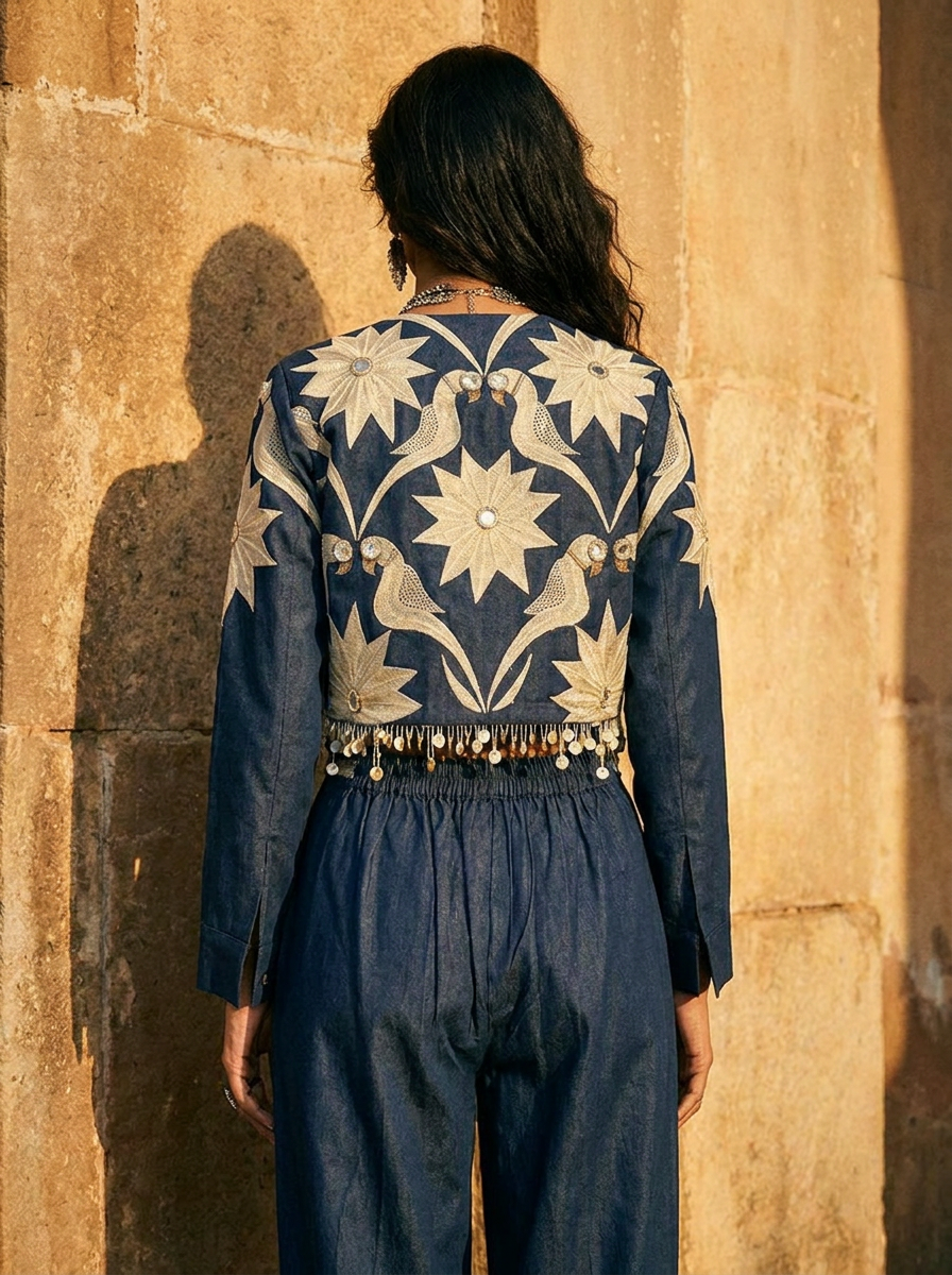 DENIM JACKET WITH PANT