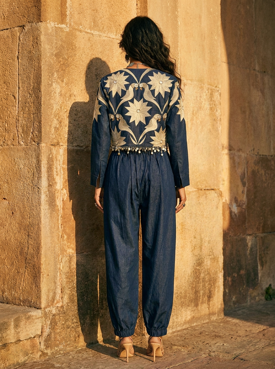 DENIM JACKET WITH PANT