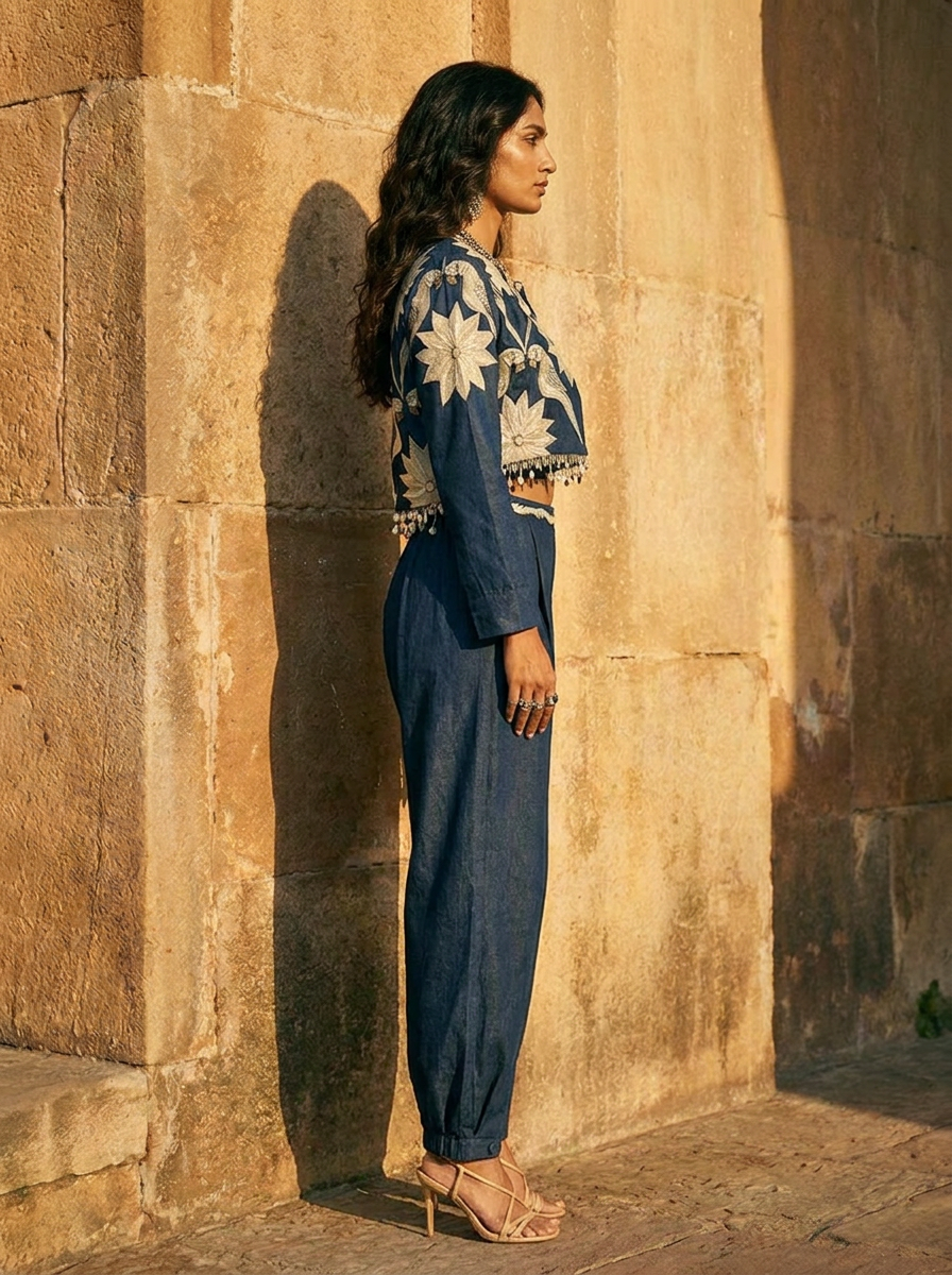 DENIM JACKET WITH PANT