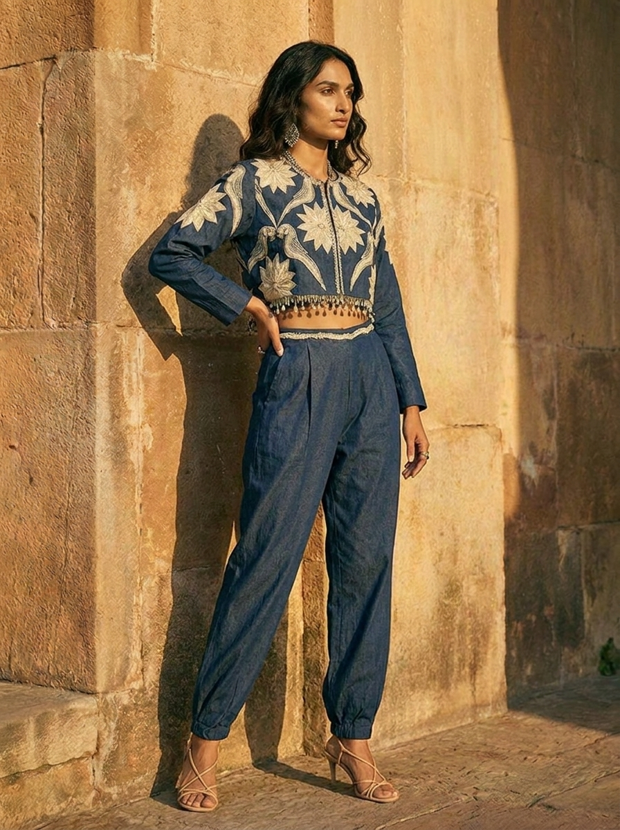 DENIM JACKET WITH PANT