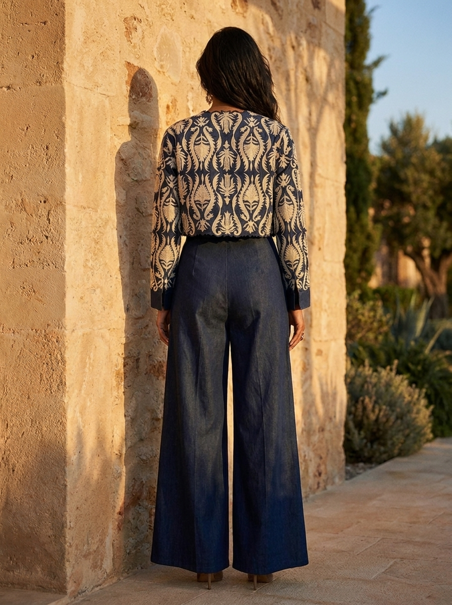 DENIM JACKET WITH PANT