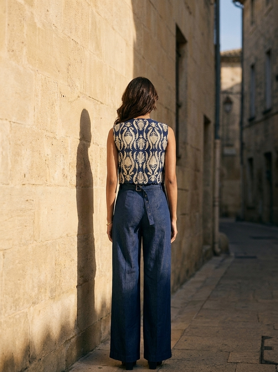 DENIM JACKET WITH PANT