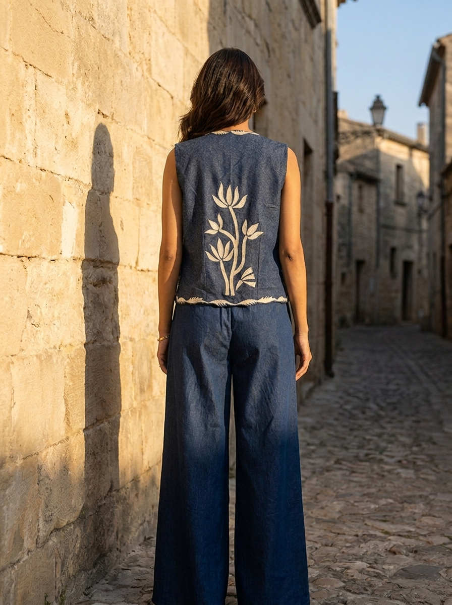 DENIM JACKET WITH PANT