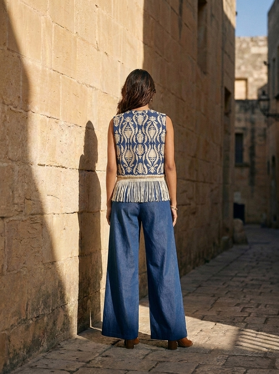 DENIM JACKET WITH PANT