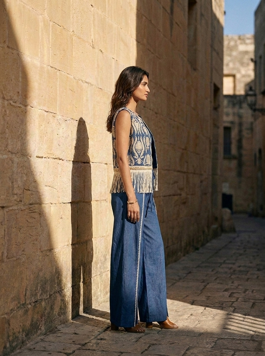 DENIM JACKET WITH PANT