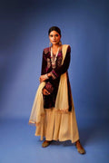 Wine Kurti With Sharara And Dupatta 