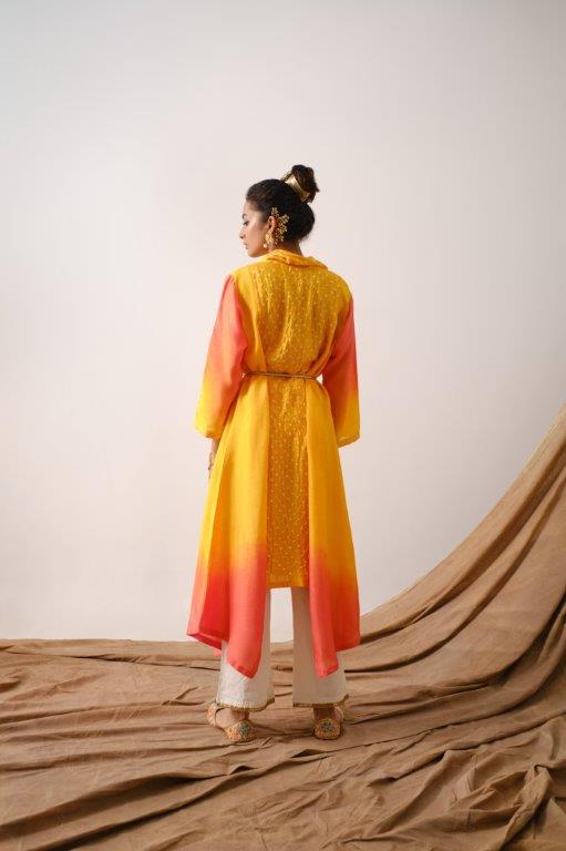 Mango Ombre Bandhani Cowl Tunic