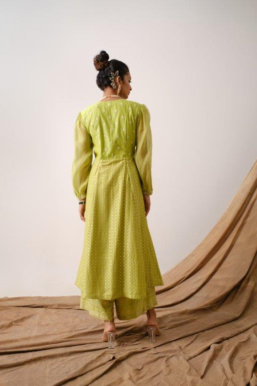 Green Tunic With Pant Aditi Somani India