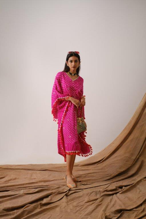 Rani Bandhani Kaftan Tunic Aditi Somani India