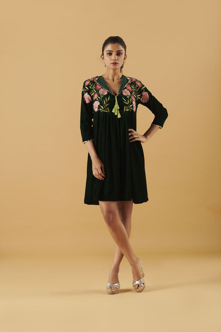 Embroidered Tunic Dress Aditi Somani India