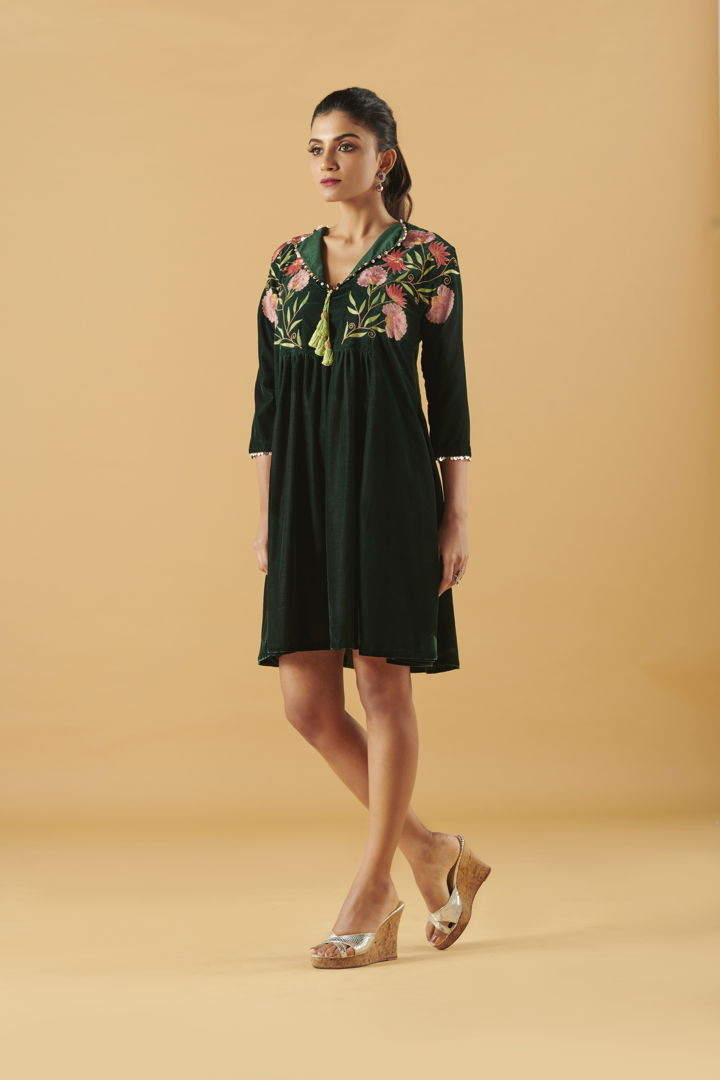 Embroidered Tunic Dress Aditi Somani India