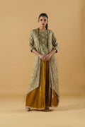 Embroidered Jacket With Short Top & Sharara