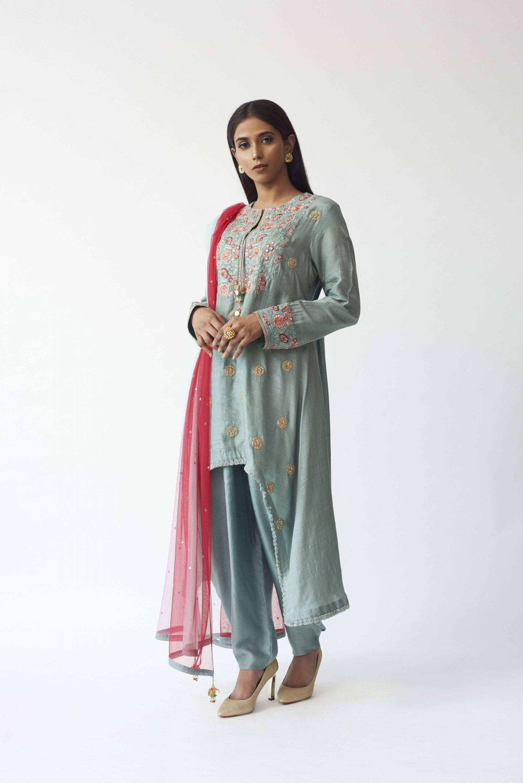 High-Low Kurti With Dhoti Aditi Somani India