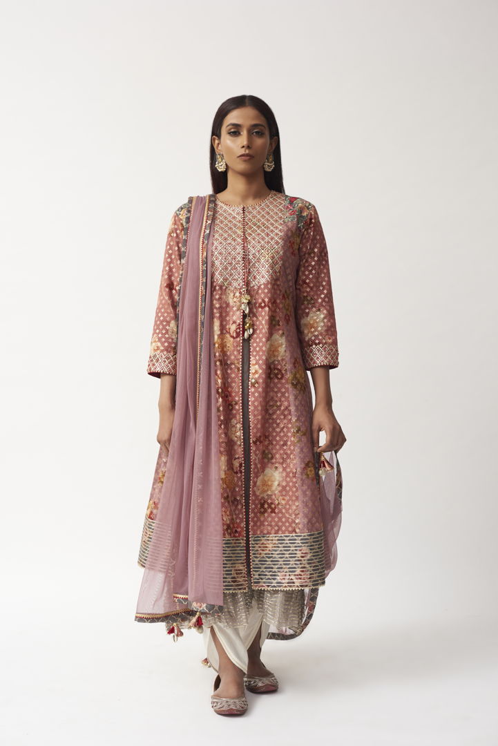 Printed Kurta With Dhoti Aditi Somani India