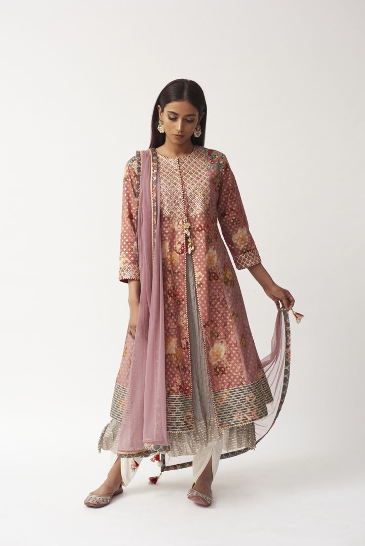 Printed Kurta With Dhoti Aditi Somani India