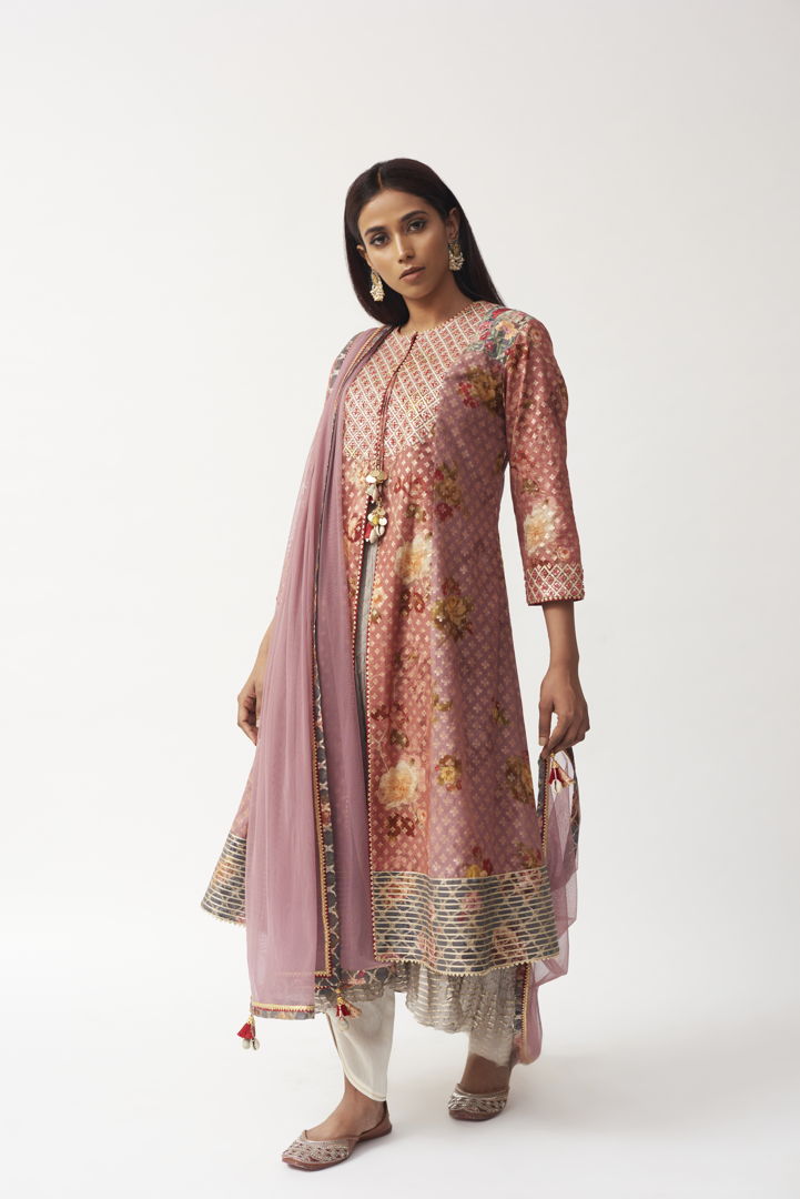 Printed Kurta With Dhoti Aditi Somani India