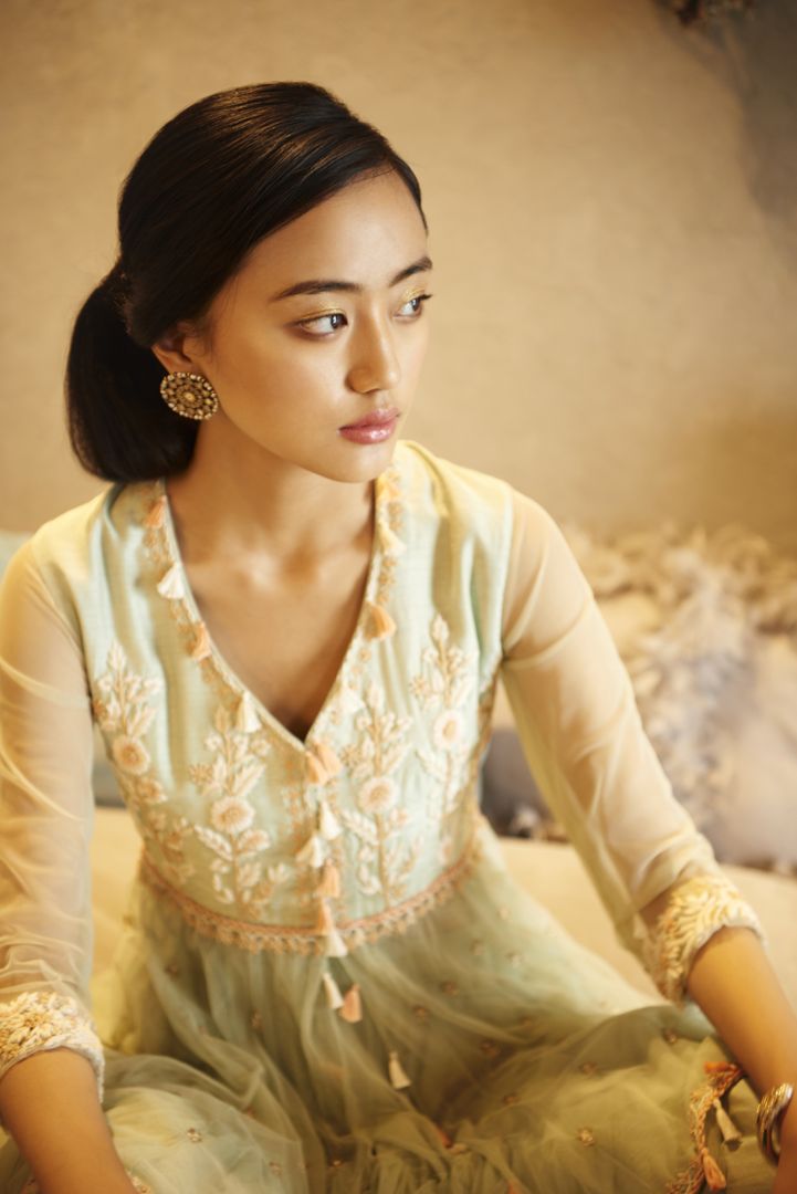 Peplum Kurti With Dhoti Aditi Somani India