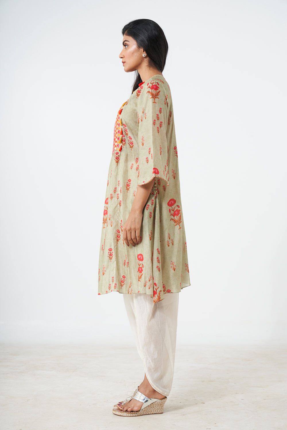 Printed Short Kurti With Dhoti Aditi Somani India