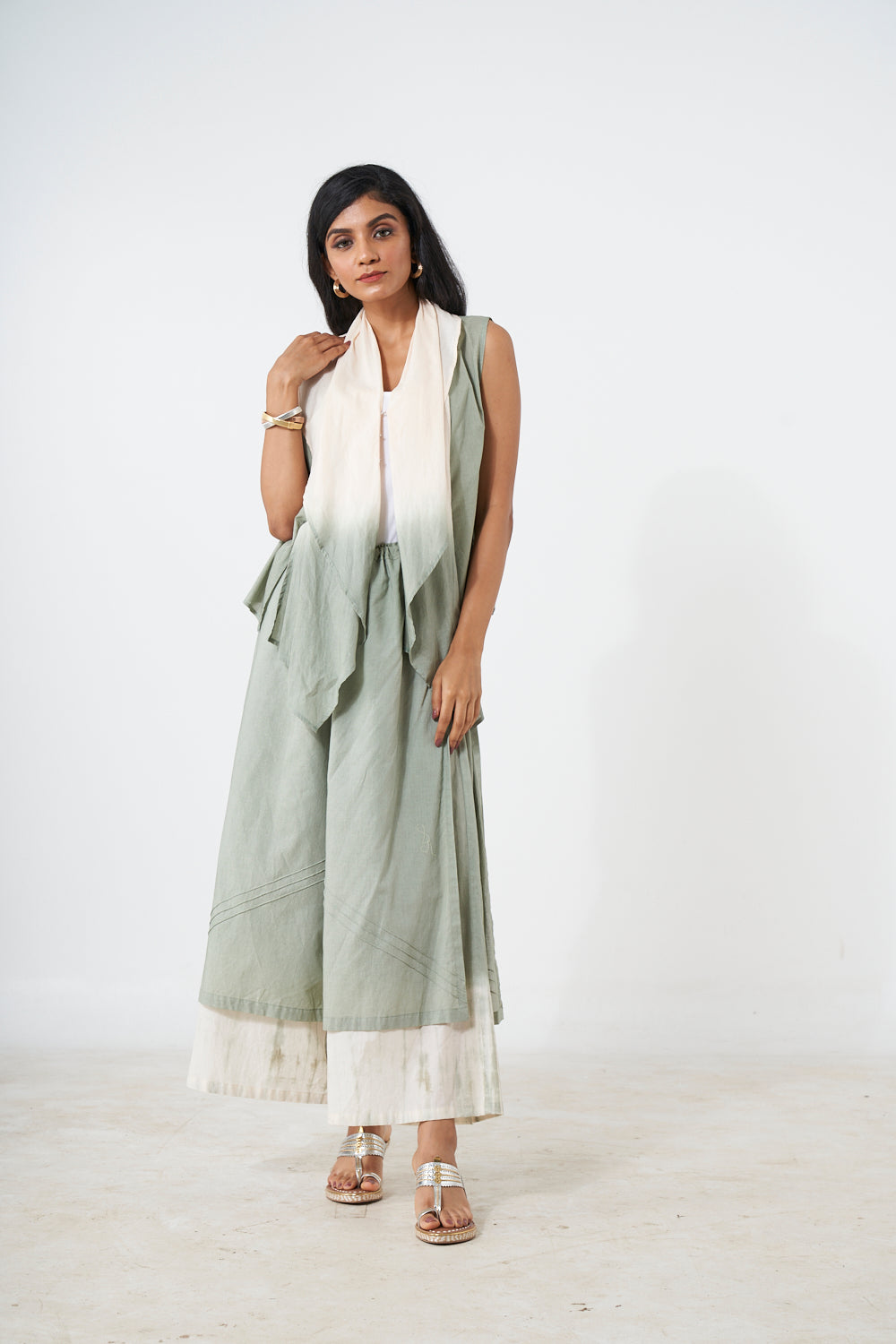 Top With Double Layered Pant Aditi Somani India
