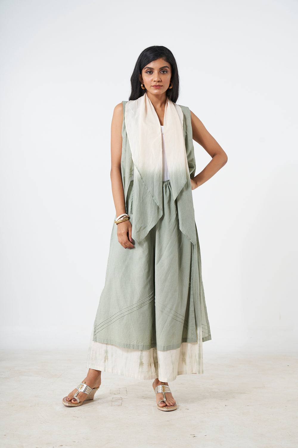 Top With Double Layered Pant Aditi Somani India
