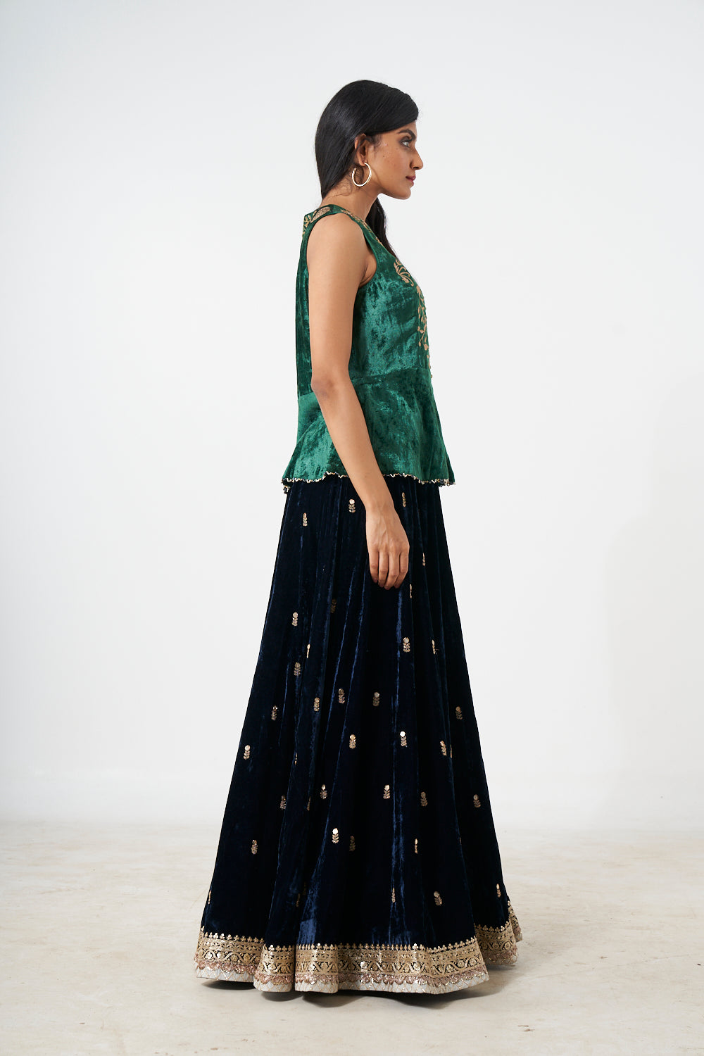 Ghaghara With Peplum Top Aditi Somani India