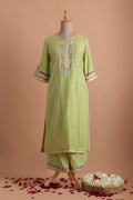 Green Striped Tunic With Pant