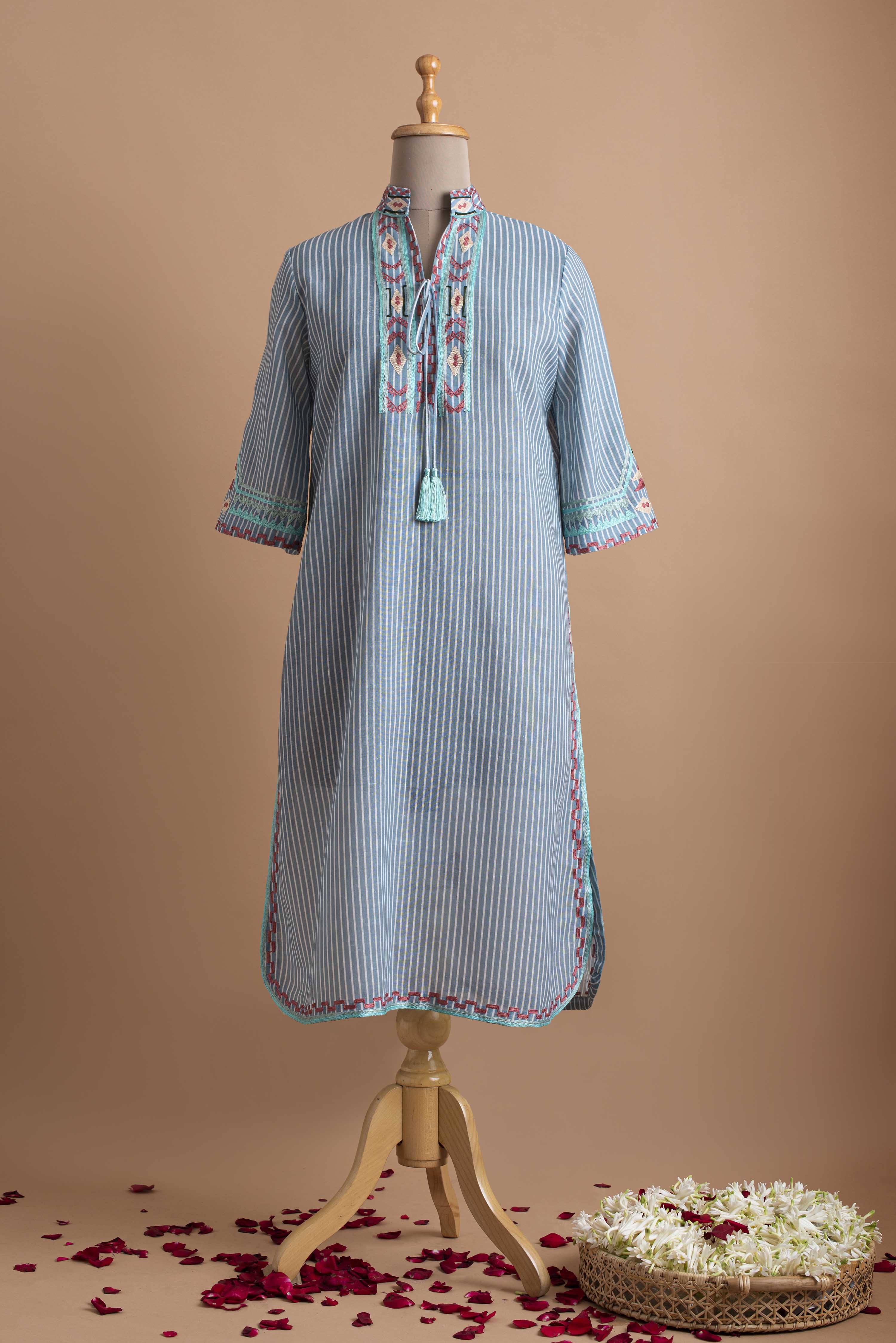 Striped Grey Tunic Aditi Somani India
