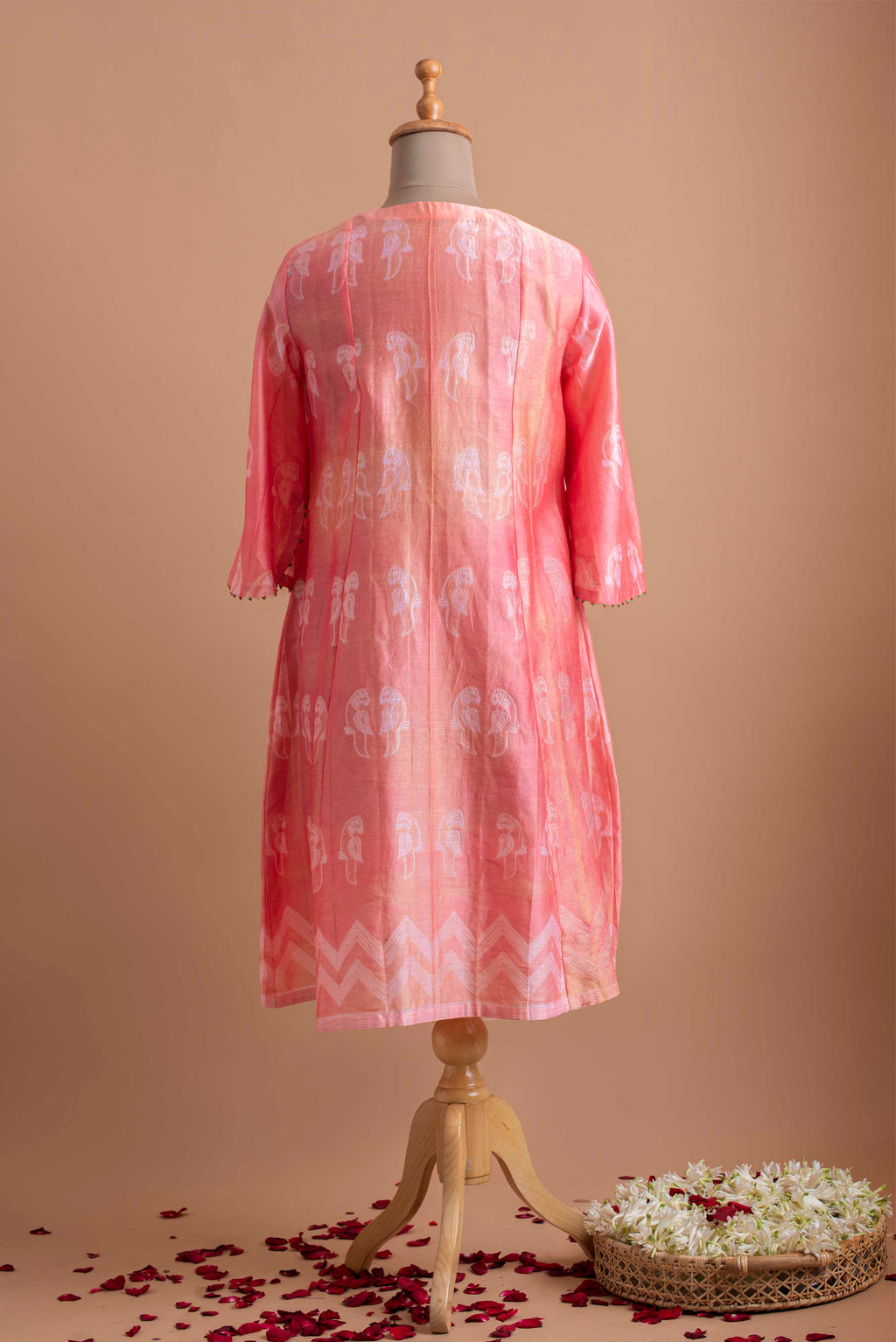 Peach Printed Tunic Aditi Somani India