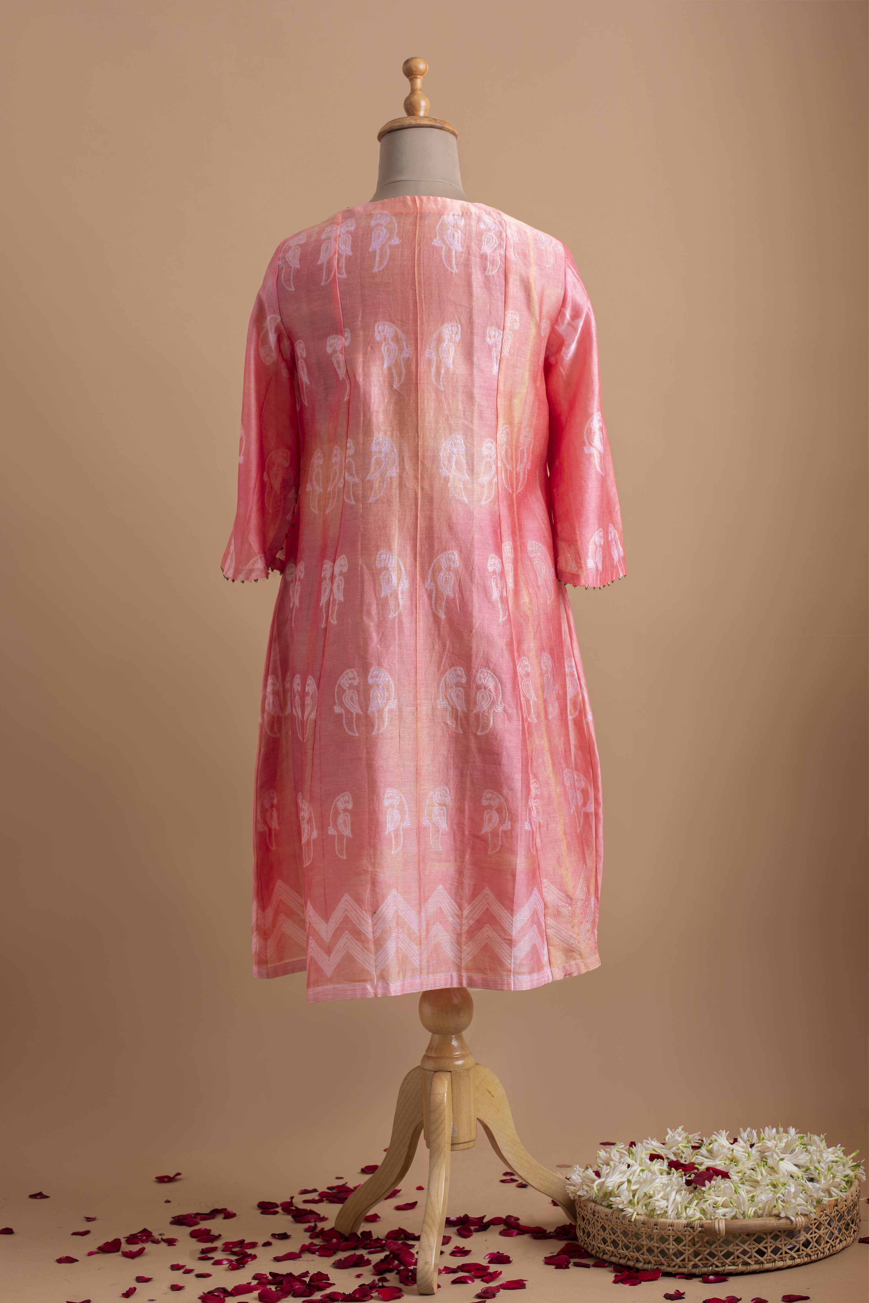 Peach Printed Tunic Aditi Somani India