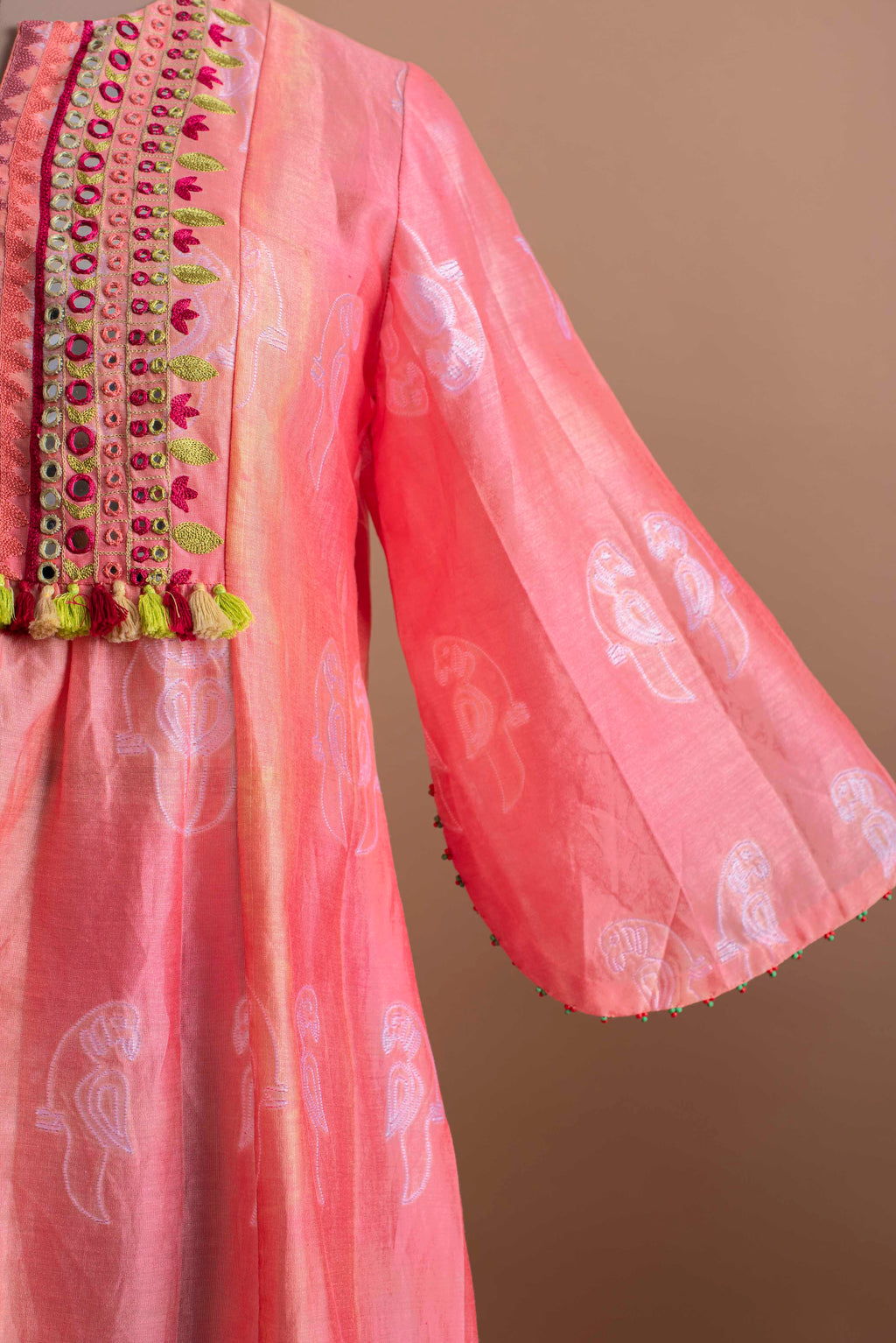 Peach Printed Tunic Aditi Somani India