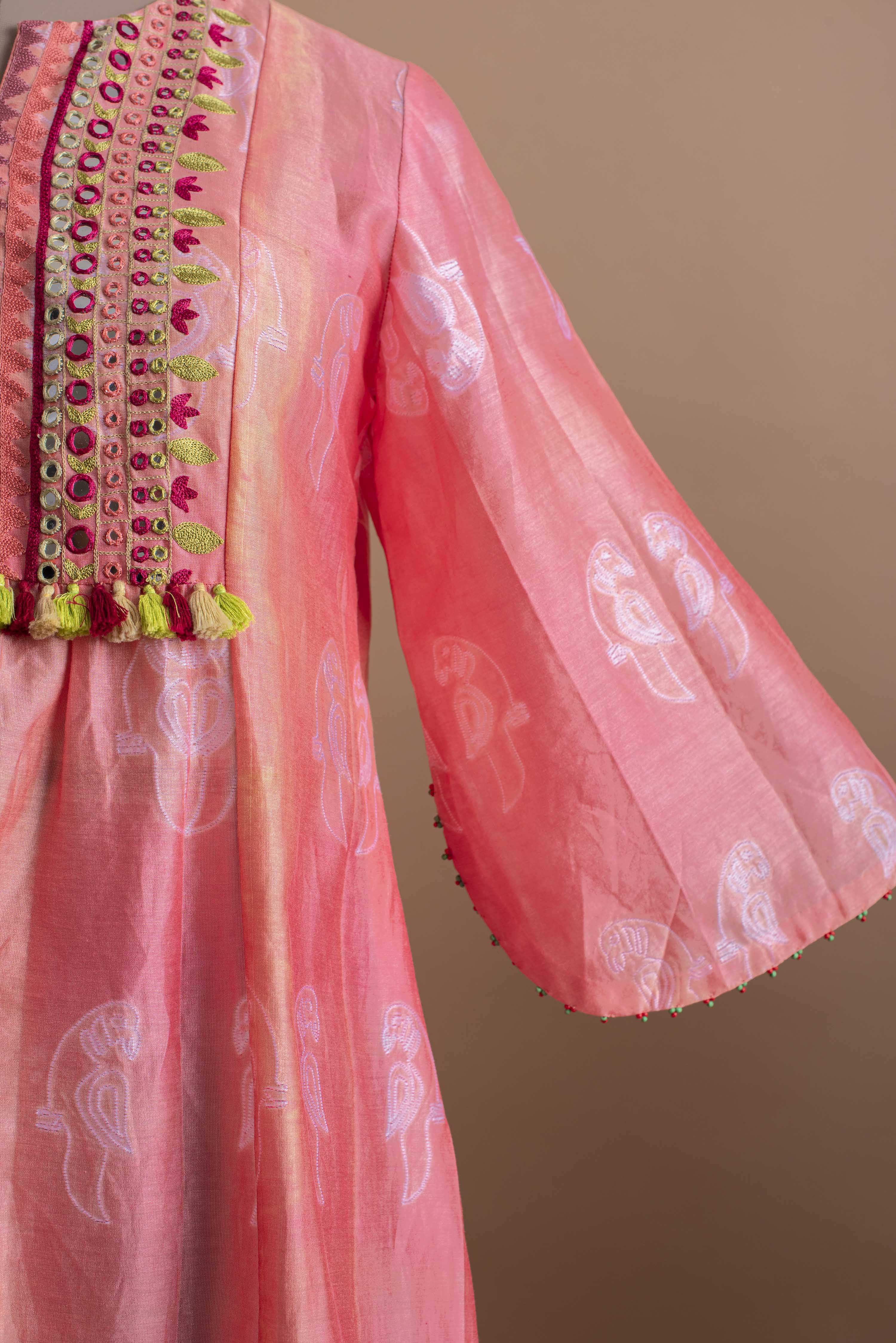 Peach Printed Tunic Aditi Somani India
