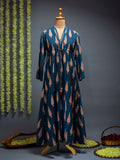 Blue Printed Tunic Dress Aditi Somani India