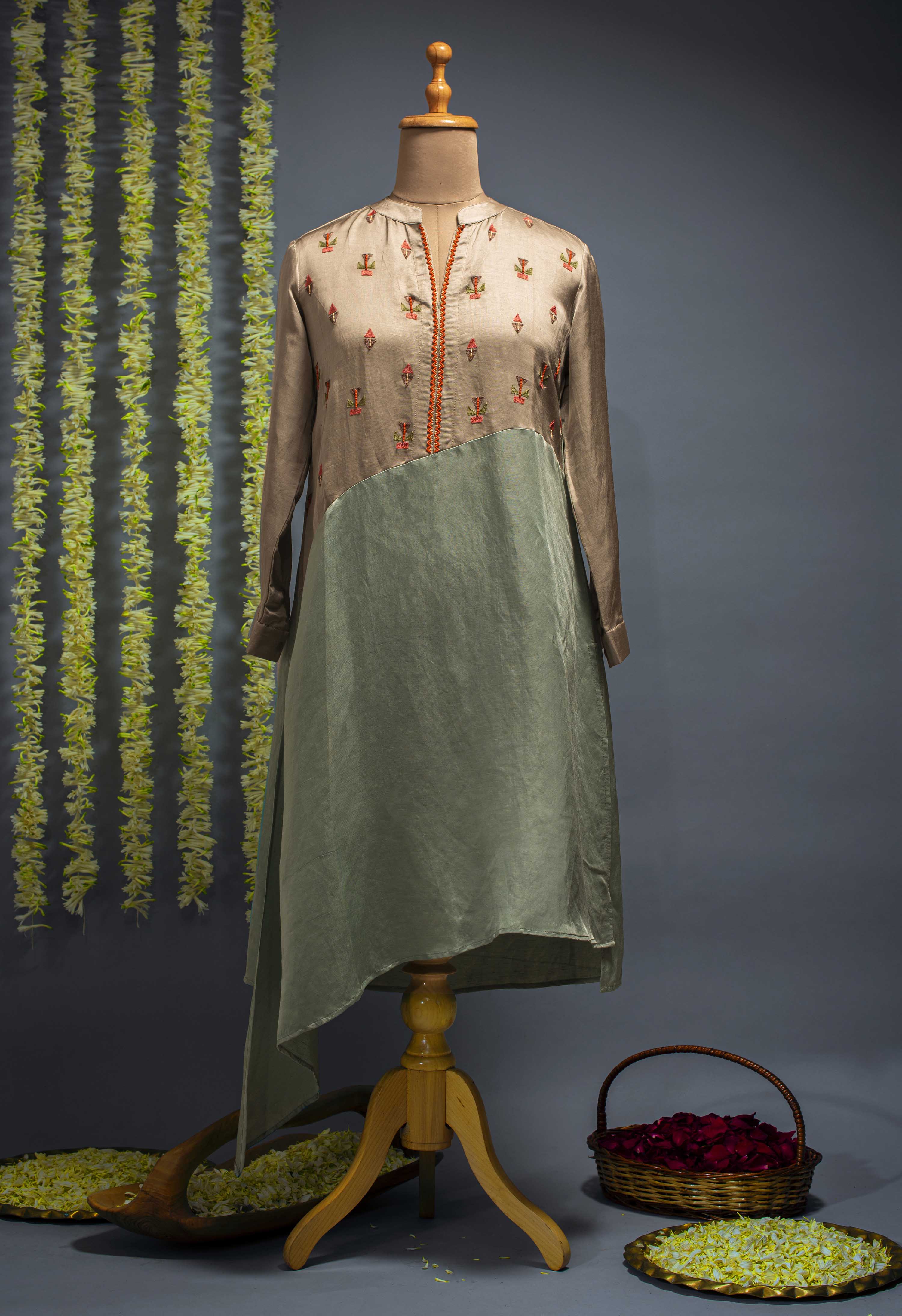 Teal-Grey Tunic Aditi Somani India