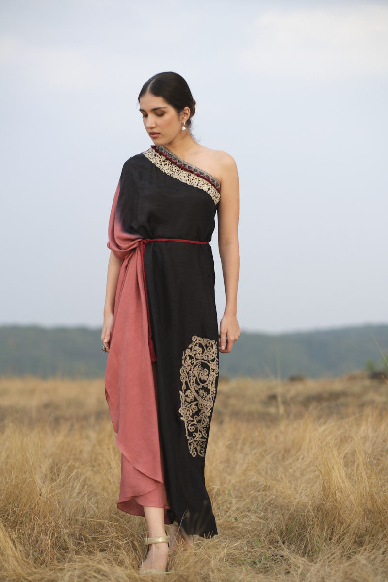 One shoulder contemporary dress Aditi Somani India