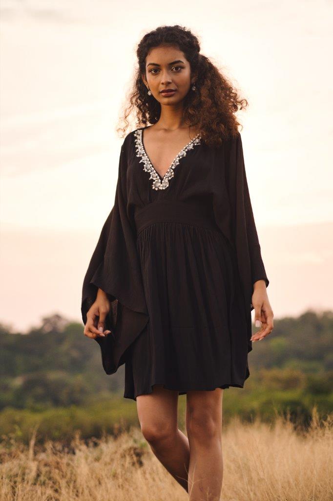 Black batsleeved tunic