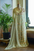 Pastel Green Net Anarkali Set
