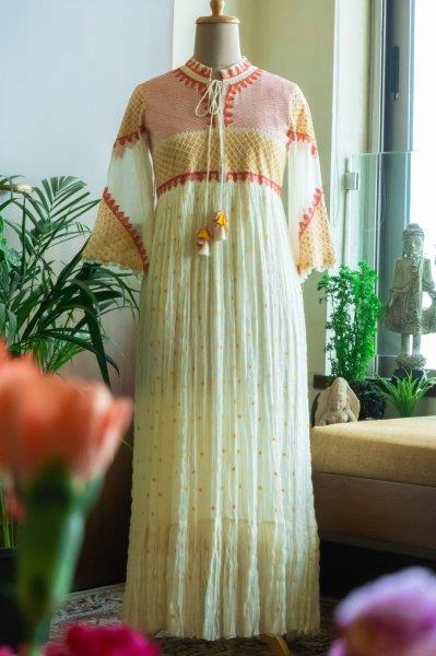 Long Off-white Tunic Aditi Somani India