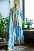 Powder Blue Kurti With  Sharara & dupatta