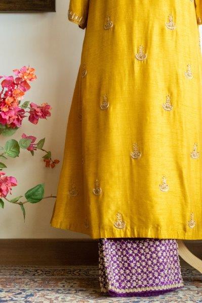 Mustard Kurta With Palazzo