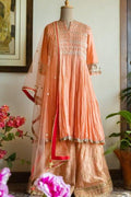 Peach Sharara Set Aditi Somani India