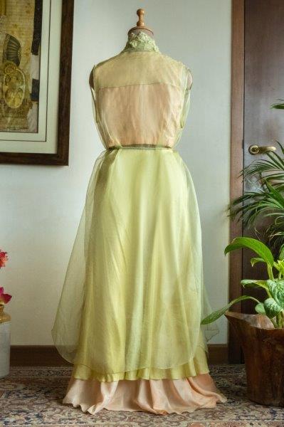 Contemporary Cape With Skirt & Crop Top