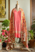 Pink Kurta With Ijaar And Dupatta
